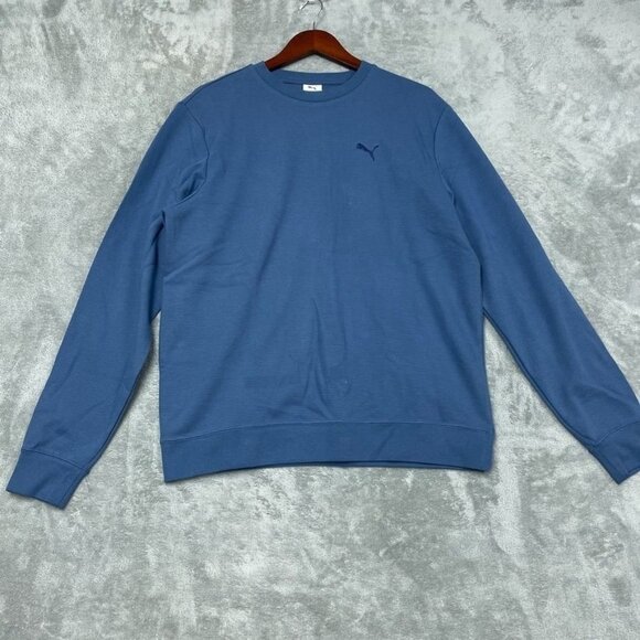 Puma Mens Blue Long Sleeve Crewneck Sweatshirt Size Large a1430 - Picture 1 of 5
